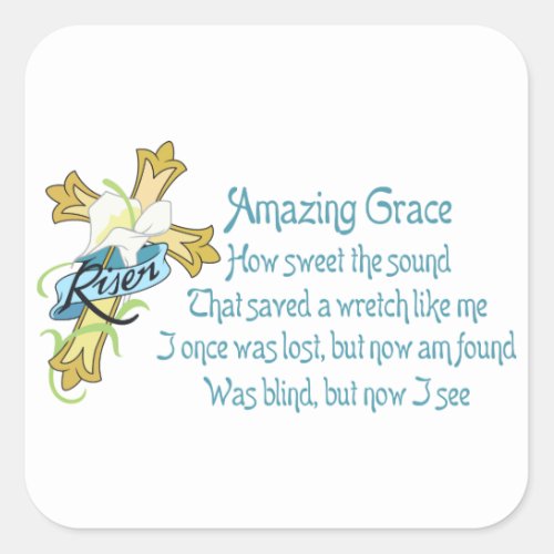 Amazing Grace Square Sticker