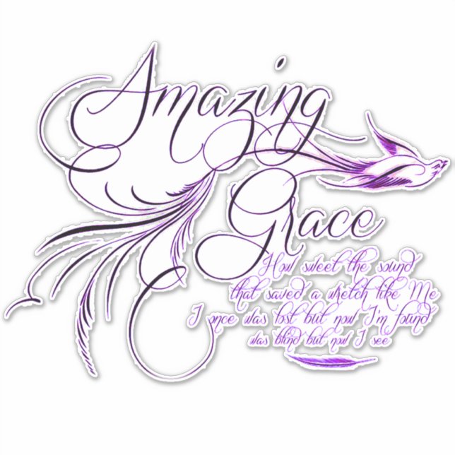 Amazing Grace   Sticker (Front)
