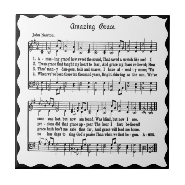 AMAZING GRACE -TILE... CERAMIC TILE (Front)