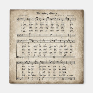 Amazing Grace Vintage Style Hymn Magnet