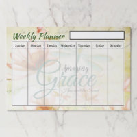 Amazing grace Weekly planner sheet
