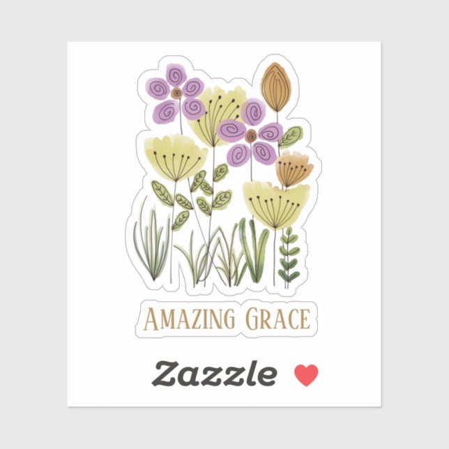 Amazing Grace Wildflowers Sticker (Sheet)