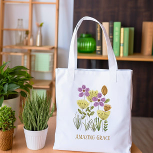 Amazing Grace Wildflowers Tote Bag