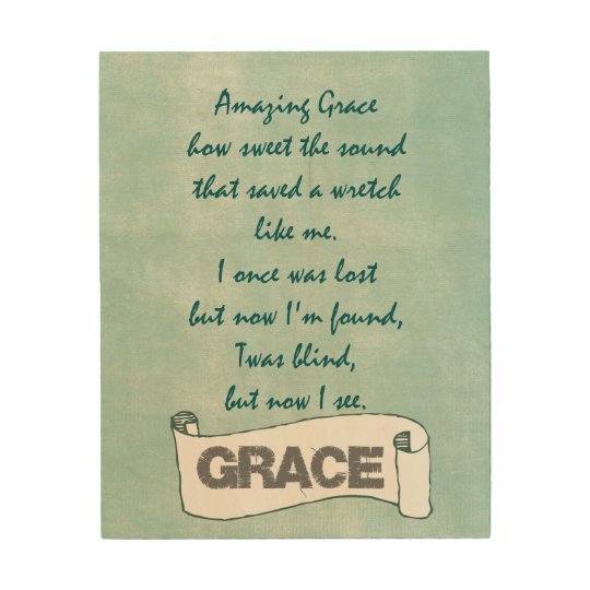 Amazing Grace Wood Wall Art
