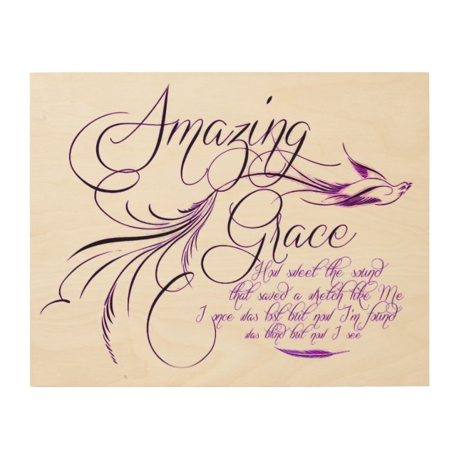 Amazing Grace    Wood Wall Art (Front)