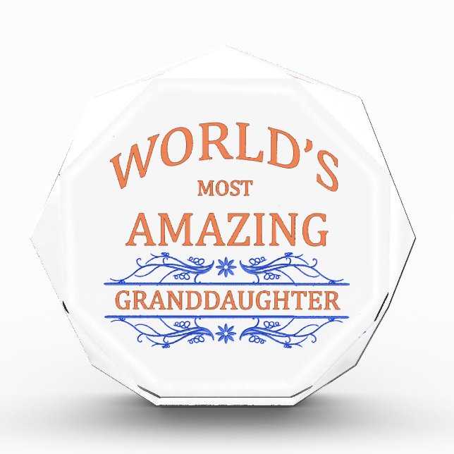Amazing Granddaughter Acrylic Award (Front)