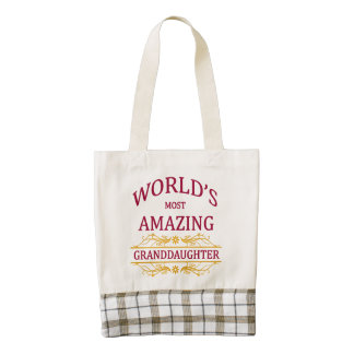 Amazing Granddaughter Zazzle HEART Tote Bag