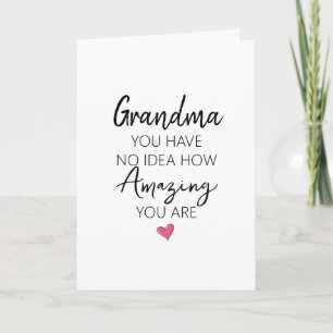 Amazing Grandma Birthday Appreciation Quote Card