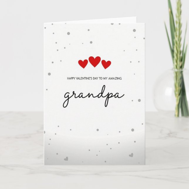 Amazing Grandpa Valentines Day Card (Front)
