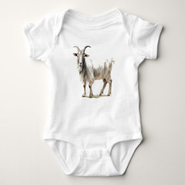 Amazing Great Goat, Buck, Buckling  Baby Bodysuit (Front)