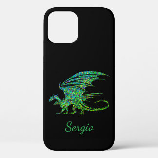 Amazing Green Mosaic Dragon iPhone 12 Case