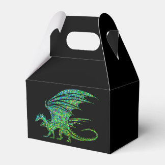 Amazing Green Mosaic Dragon  Favor Boxes