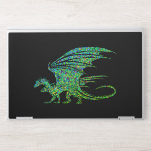 Amazing Green Mosaic Dragon HP Laptop Skin