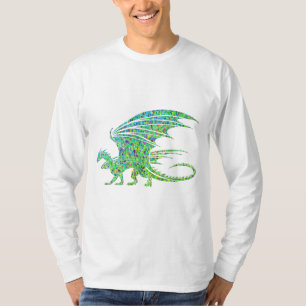 Amazing Green Mosaic Dragon T-Shirt