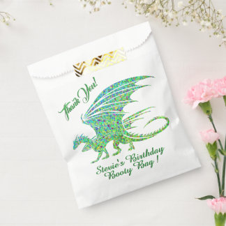 Amazing Green Mosaic Dragon Thank You Favor Favor Bag