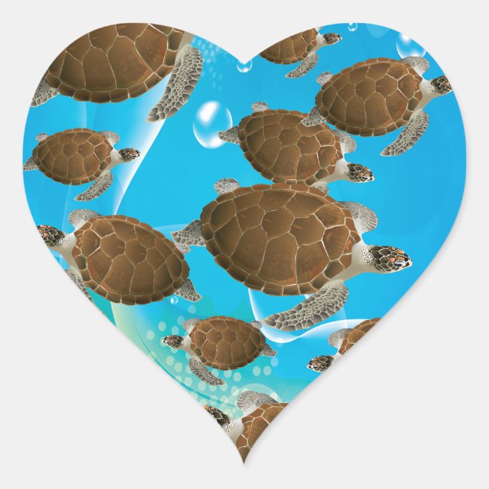 Amazing Green Sea Turtles Stickers