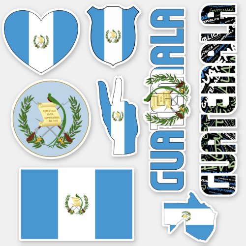 Amazing Guatemala Shapes National Symbols Sticker