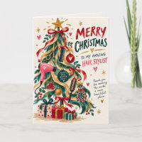 Amazing Hair Stylist Christmas Card