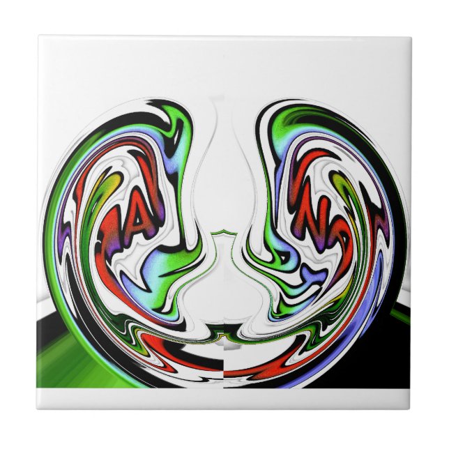 Amazing Hakuna Matata Whirl Art Print Ceramic Tile (Front)