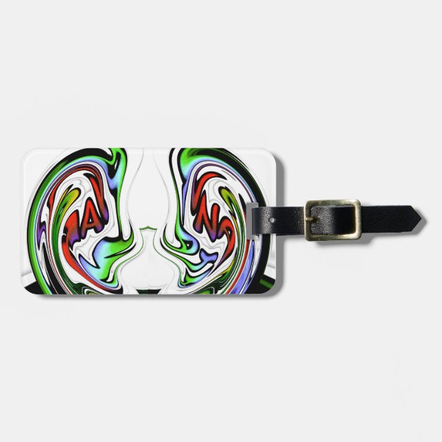 Amazing Hakuna Matata Whirl Art Print Luggage Tag (Front Horizontal)