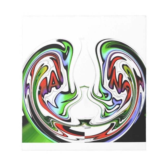 Amazing Hakuna Matata Whirl Art Print Notepad (Front)