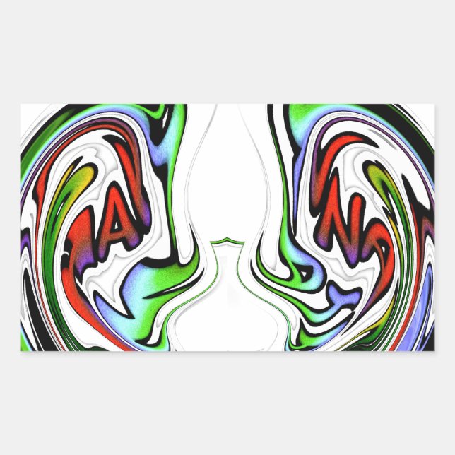 Amazing Hakuna Matata Whirl Art Print Rectangular Sticker (Front)