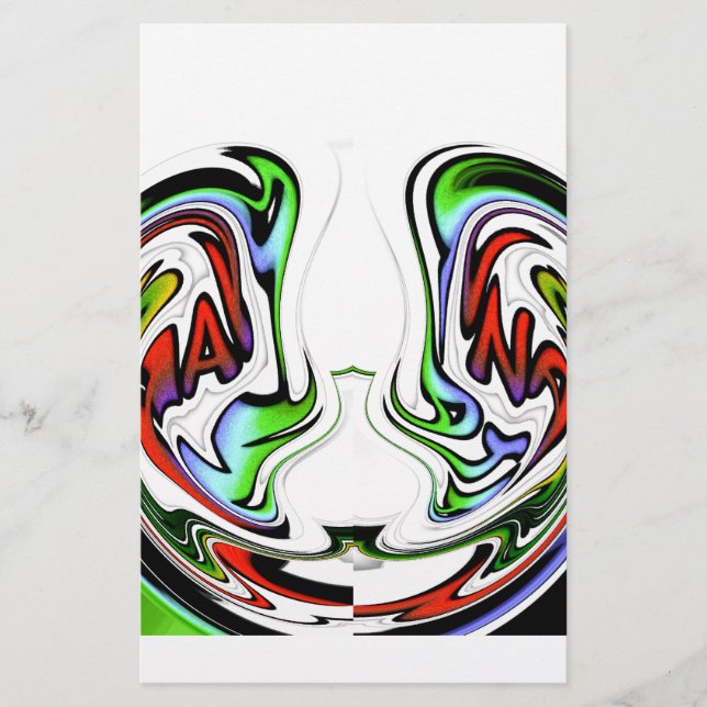 Amazing Hakuna Matata Whirl Art Print Stationery (Front)