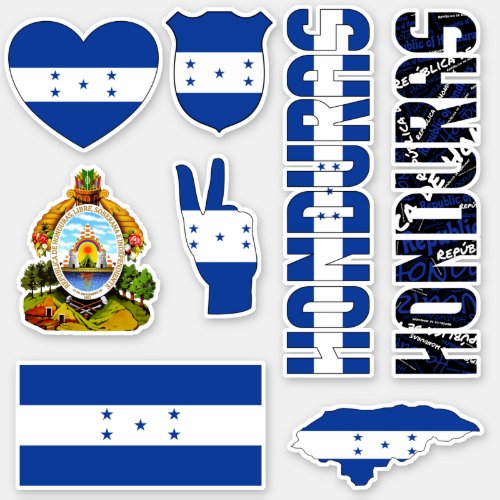 Amazing Honduras Shapes National Symbols Sticker