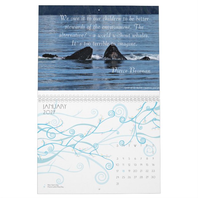 Amazing Humpback Whale Calendar (Jan 2027)