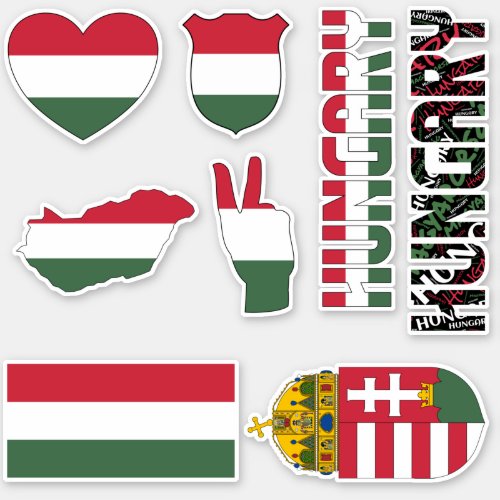 Amazing Hungary Shapes National Symbols Sticker