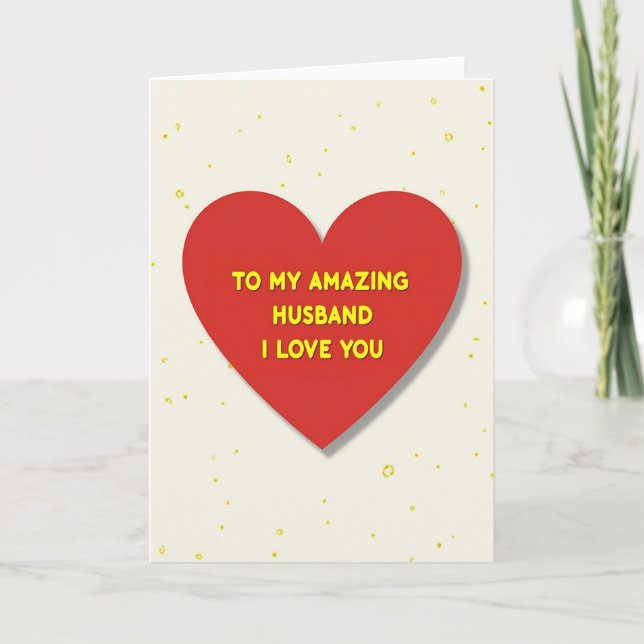 Amazing Husband Love Card (Front)