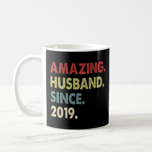 Amazing Husband Since 2019  3 Wedding Aniversary   Coffee Mug