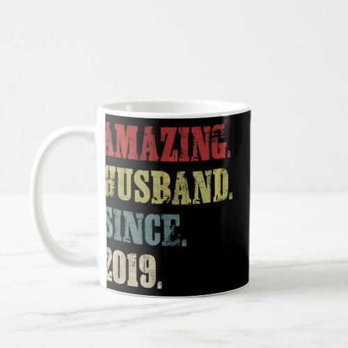Amazing Husband Since 2019 3 Wedding Aniversary  Coffee Mug