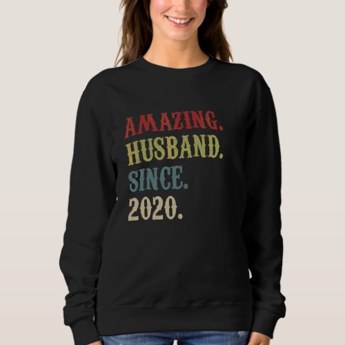Amazing Husband Since 2020 2 Wedding Aniversary  R Sweatshirt