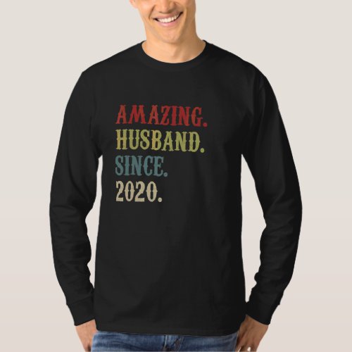 Amazing Husband Since 2020 2 Wedding Aniversary  R T_Shirt