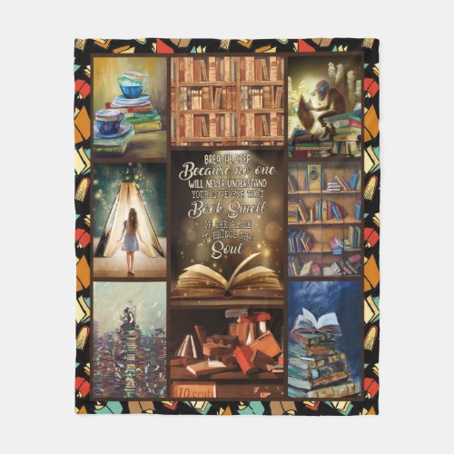 Amazing I Love Books Blanket Gift Reading Book