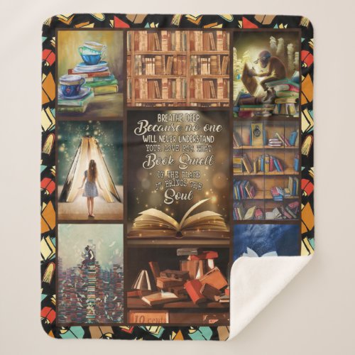 Amazing I Love Books Blanket Gift Reading Book