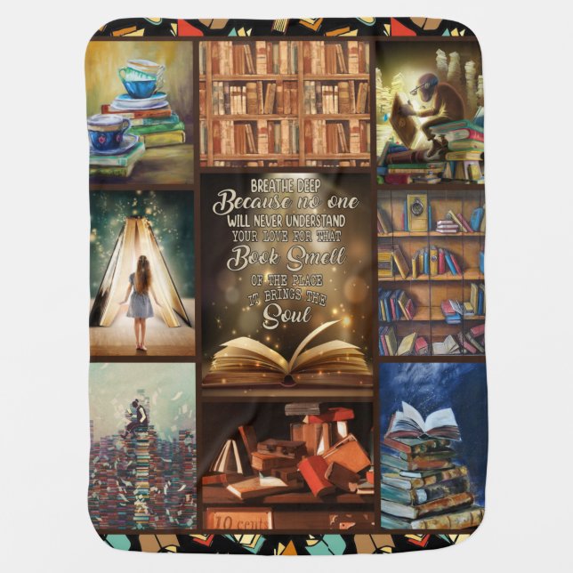 Amazing I Love Books Blanket Gift Reading Book (Front)