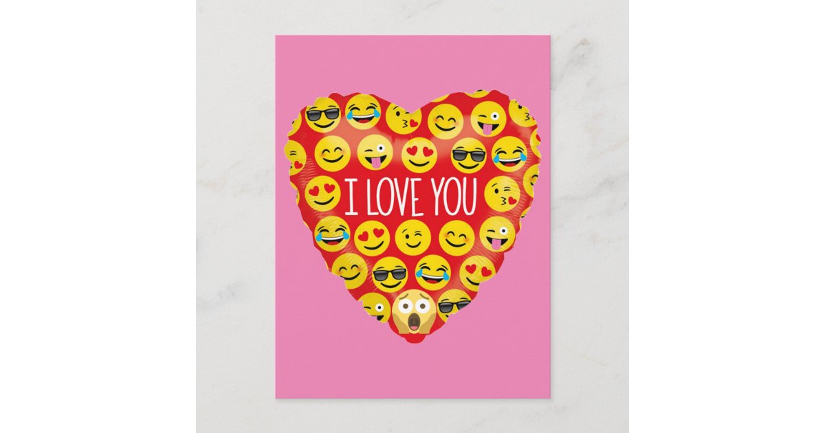 Amazing I Love You Emoji Gift Postcard Zazzle Com