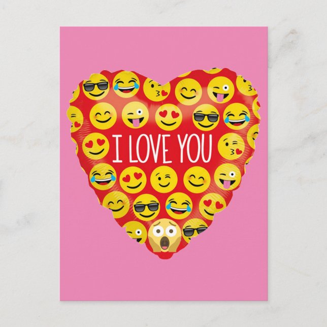 Amazing I love you Emoji Gift Postcard (Front)