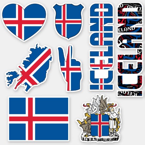 Amazing Iceland Shapes National Symbols Sticker