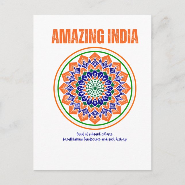 Amazing India Postcard (Front)