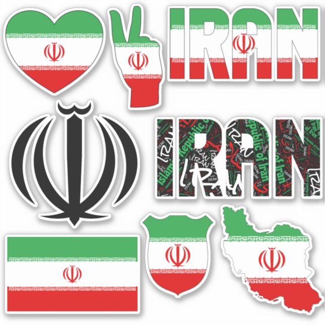 Amazing Iran Shapes National Symbols Sticker (Front)