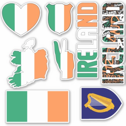 Amazing Ireland Shapes National Symbols Sticker