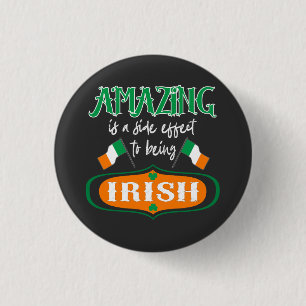 Amazing Irish Flag Shamrock Lucky Celtic Pride Button