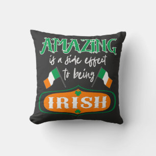Amazing Irish Flag Shamrock Lucky Celtic Pride Throw Pillow