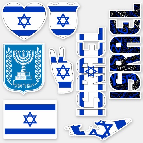 Amazing Israel Shapes National Symbols Sticker