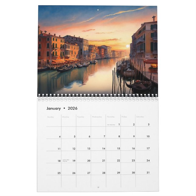 Amazing Italy 2024 Monthly year calendar (Jan 2026)