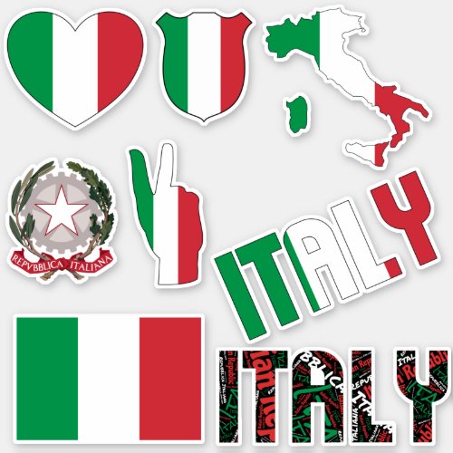 Amazing Italy Shapes National Symbols Sticker