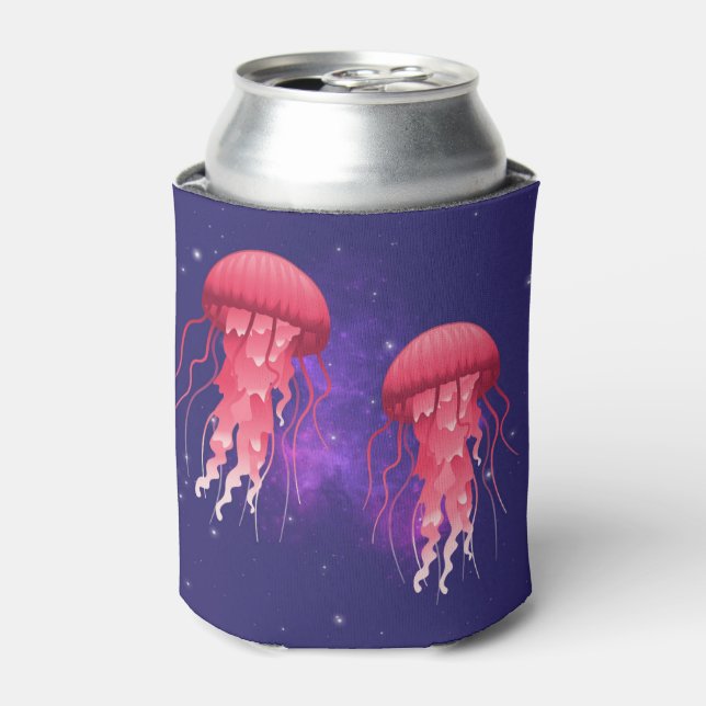 Amazing Jellyfish In Space Can Cooler (Can Front)